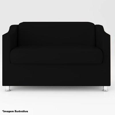 Namoradeira 2 Lugares Luiza Sintético Preto