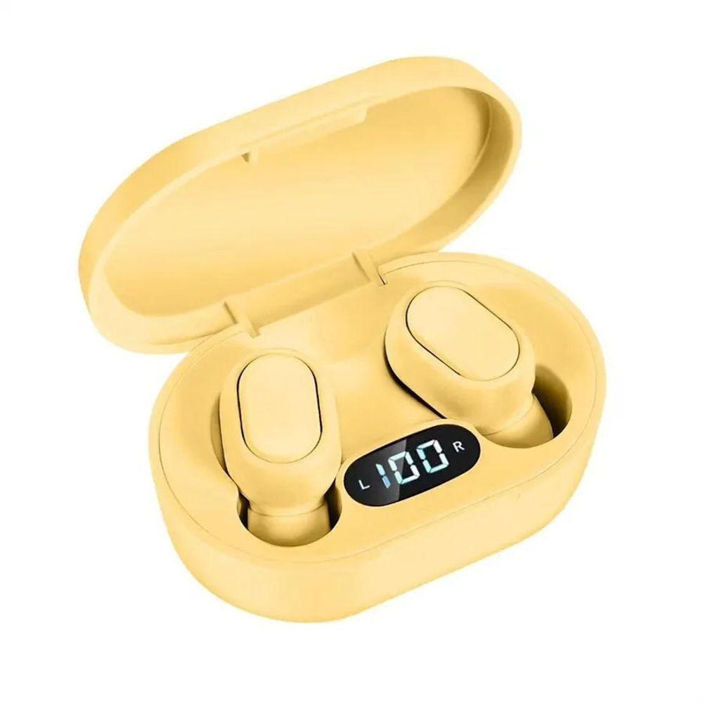 Fone De Ouvido Bluetooth, Hi Fi Lossless Heads Sem Fio à Prova D\' água Amarelo - 1