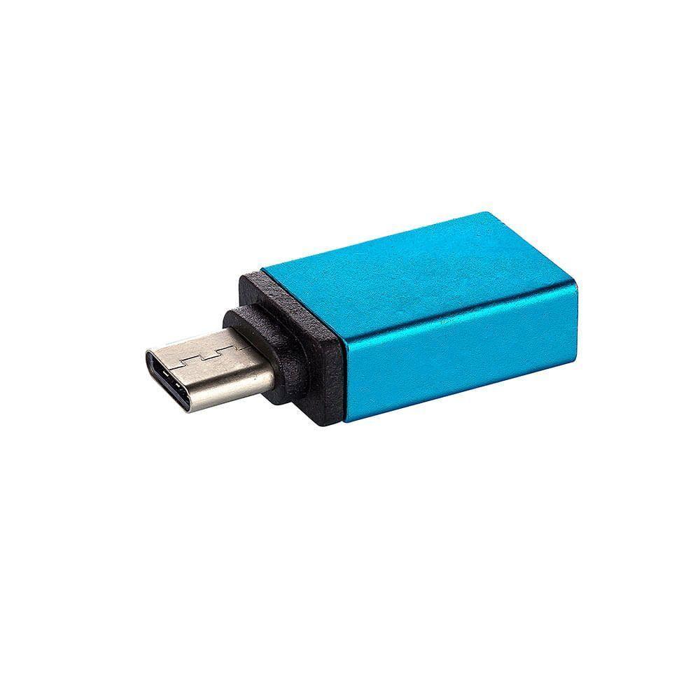 Adaptador Usb-c 3.0 Com Função Otg - Azul - 1