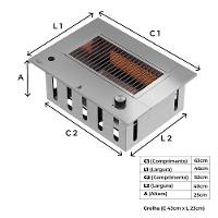 Churrasqueira A Gas De Embutir Dxx300 Compact Dinoxx Grelha Uruguaia Em Inox - Glp - 2