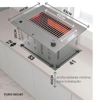 Churrasqueira A Gas De Embutir Dxx300 Compact Dinoxx Grelha Uruguaia Em Inox - Glp - 3