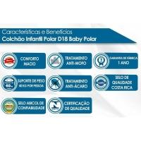 Colchão p/Berço D18 Baby Berço - 70x130x10 - Polar - 6