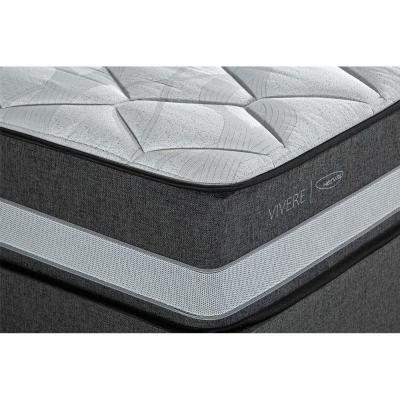 Conjunto Box Solteiro: Colchão Molas Herval Maxspring Minsque C1625 + Base CRC Suede Gray (88x188x27)