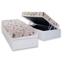 Conjunto Box Baú Solteiro: Colchão Espuma Herval D23 Sonum + Base CRC Courano White(88x188) - 1