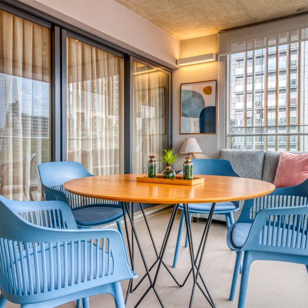 Kit Com 4 Cadeiras Montreal Com Estrutura Em Polipropileno Fratini Azul - 2