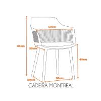 Kit Com 4 Cadeiras Montreal Com Estrutura Em Polipropileno Fratini Azul - 3