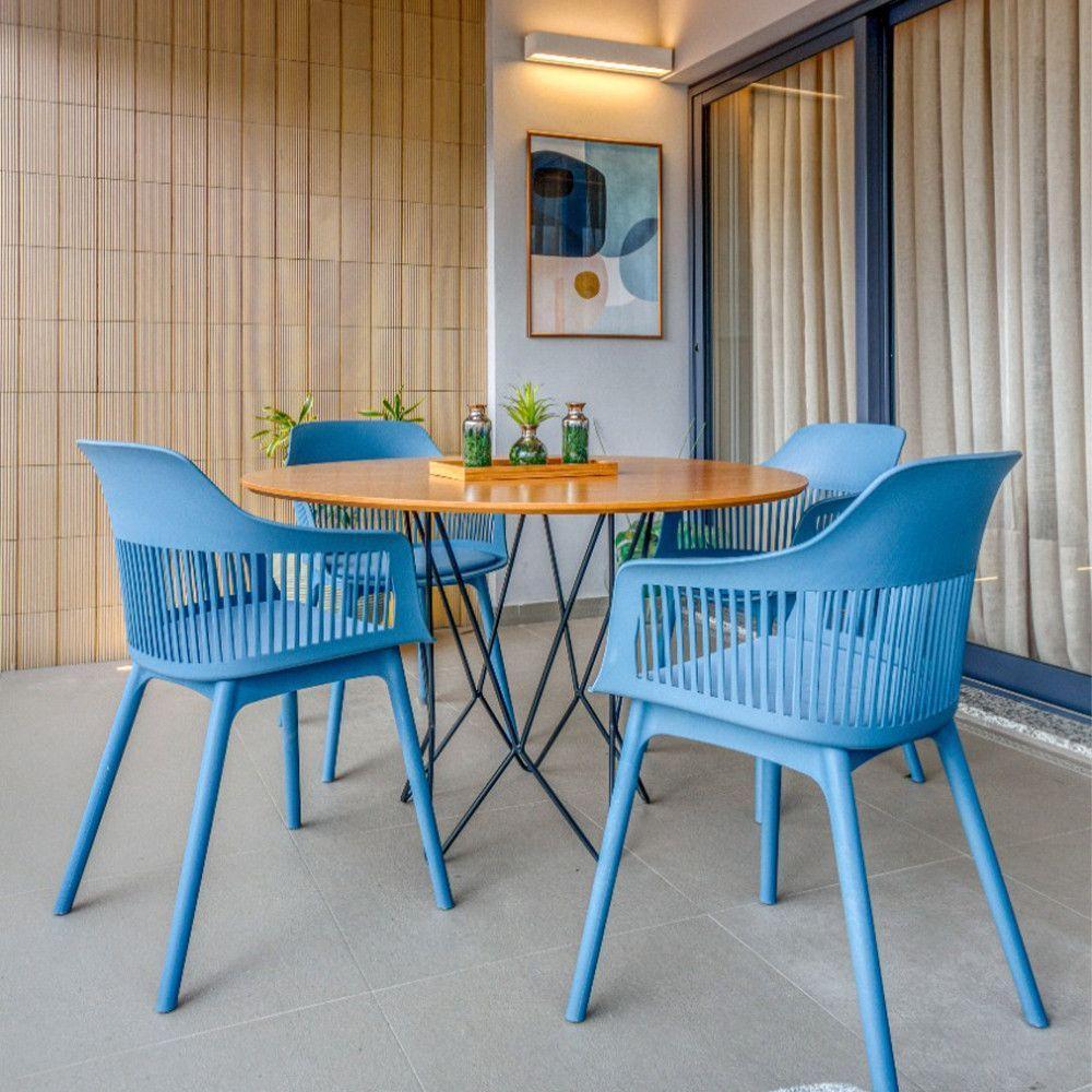 Kit Com 2 Cadeiras Montreal Com Estrutura Em Polipropileno Fratini Azul - 3