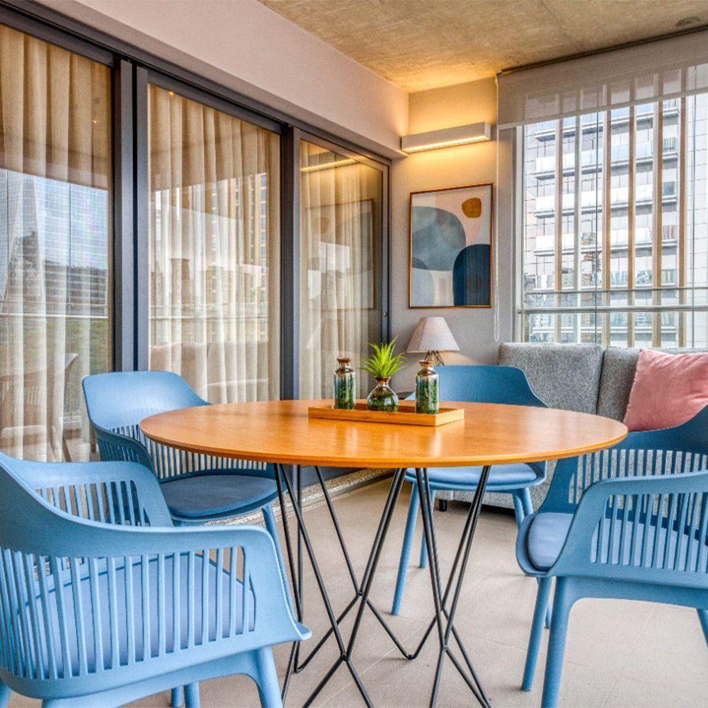 Kit Com 2 Cadeiras Montreal Com Estrutura Em Polipropileno Fratini Azul - 4