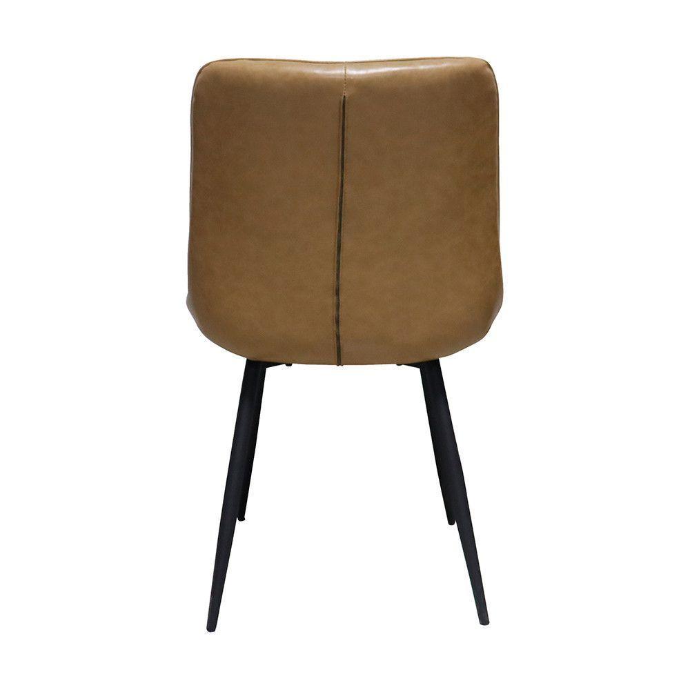 Kit Com 2 Cadeiras Haifa Assento Em Mdf E Base Em Aço Fratini Caramelo - 6