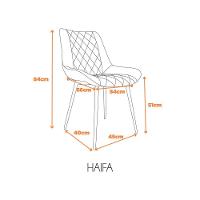 Kit Com 2 Cadeiras Haifa Assento Em Mdf E Base Em Aço Fratini Caramelo - 9