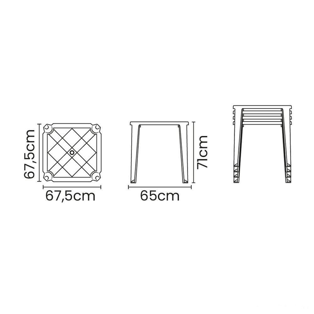 Mesa Tramontina Noronha Em Polipropileno Branco Tramontina - 2
