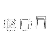 Mesa Tramontina Noronha Em Polipropileno Branco Tramontina - 2