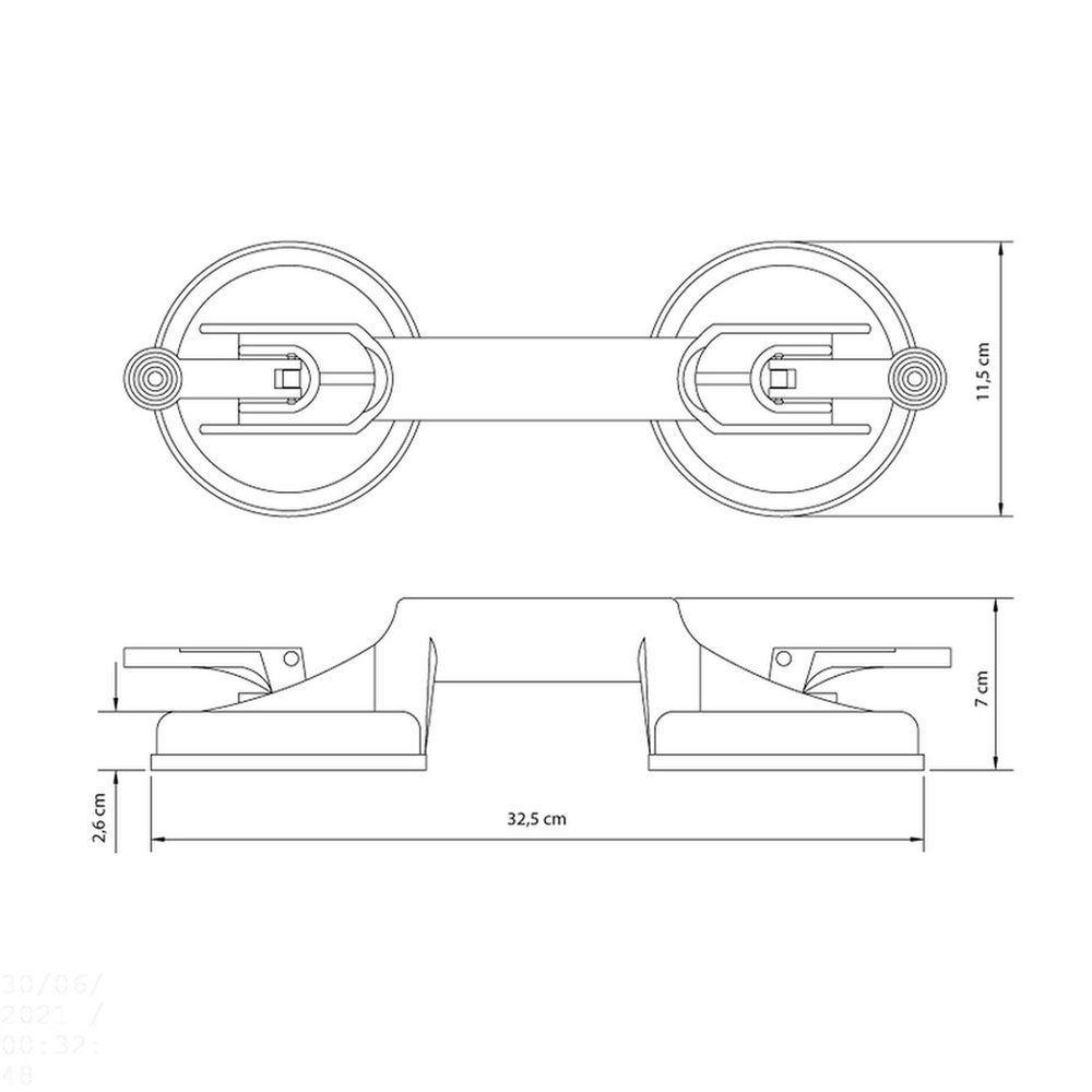 Ventosa Dupla Tramontina Com Corpo Em Abs 100 Kg Tramontina - 2