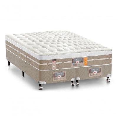 Colchão Queen Molas Ensacadas Silver Star Air Double Face D26 Euro Pillow Castor