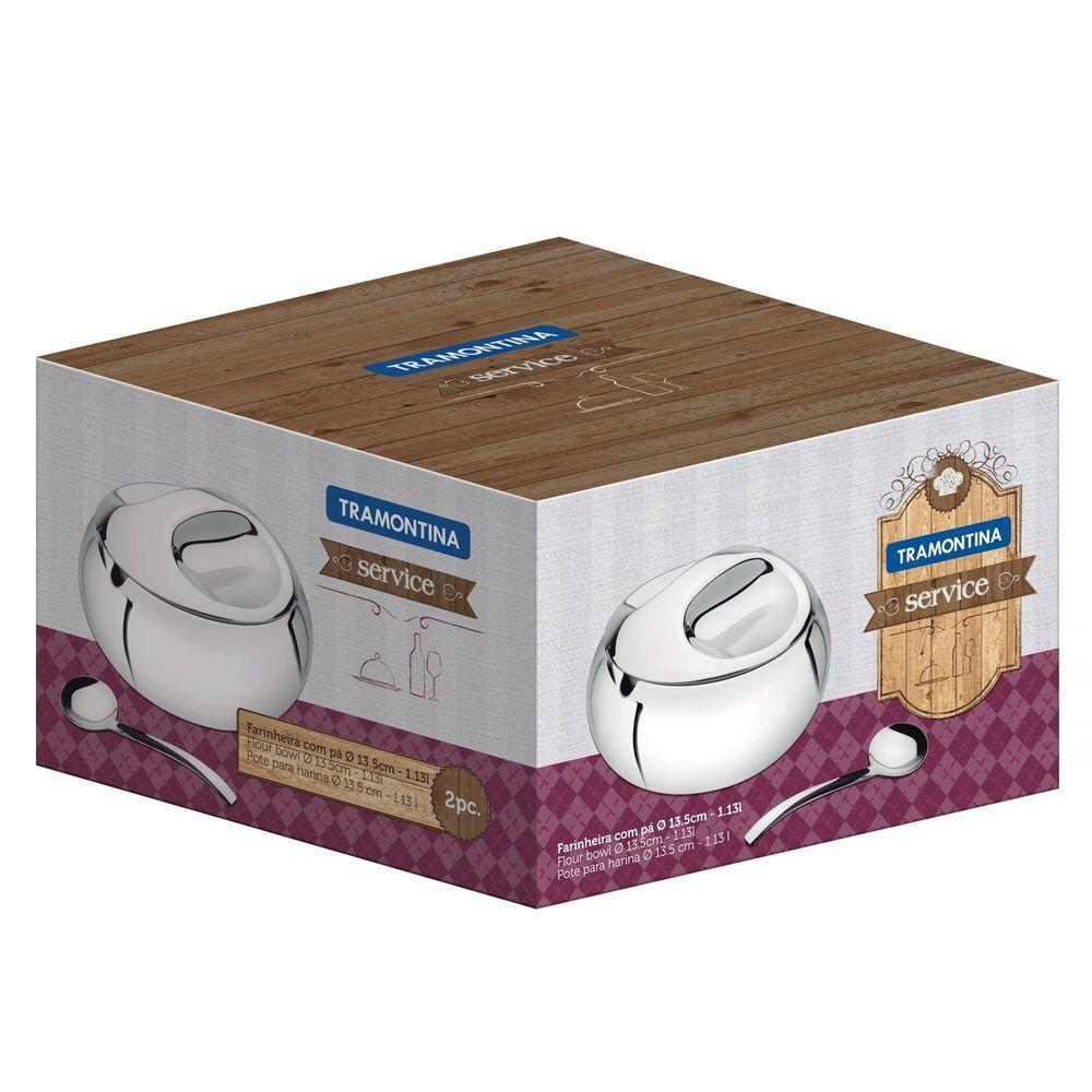 Kit Para Farinha Tramontina Service Em Aço Inox 13,5 Cm 2 Peças Tramontina - 4