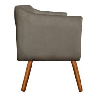 Sofá Retrô Namoradeira Julia 2 Lugares Suede Marrom Rato Com Strass - D\'rossi