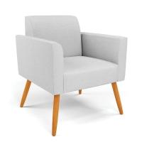 Sofá Namoradeira Com Poltrona Pés Palito Castanho Marisa Linho D03 - D\'rossi Cor A05 Cinza - 3