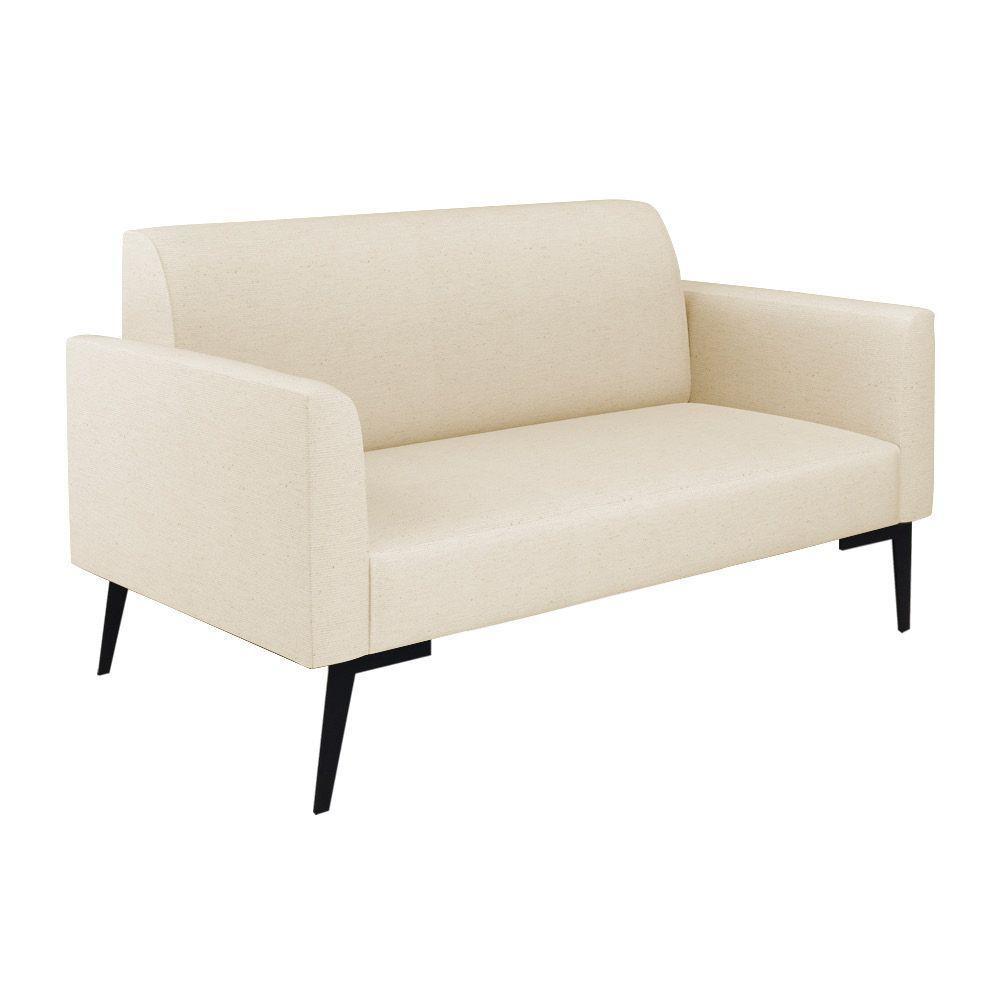 Sofá Namoradeira Pés Villach Marisa Linho D03 - D\'rossi Cor A19 Bege - 1