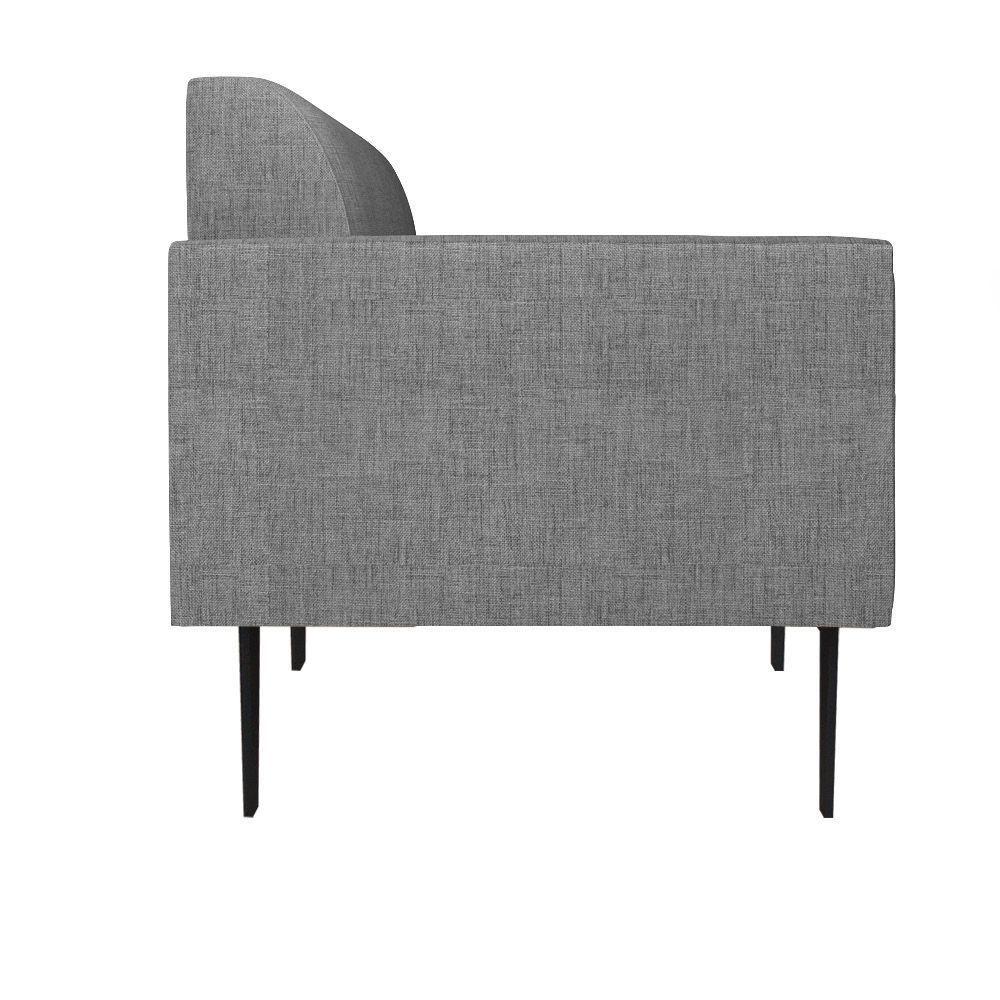 Sofá Namoradeira Pés Villach Marisa Linho D03 - D\'rossi Cor A26 Grafite - 5