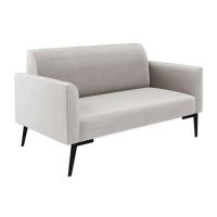 Sofá Namoradeira Com Poltrona Pés Villach Marisa Veludo D03 - D\'rossi Cor Cinza