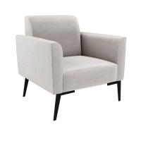 Sofá Namoradeira Com Poltrona Pés Villach Marisa Veludo D03 - D\'rossi Cor Cinza - 5