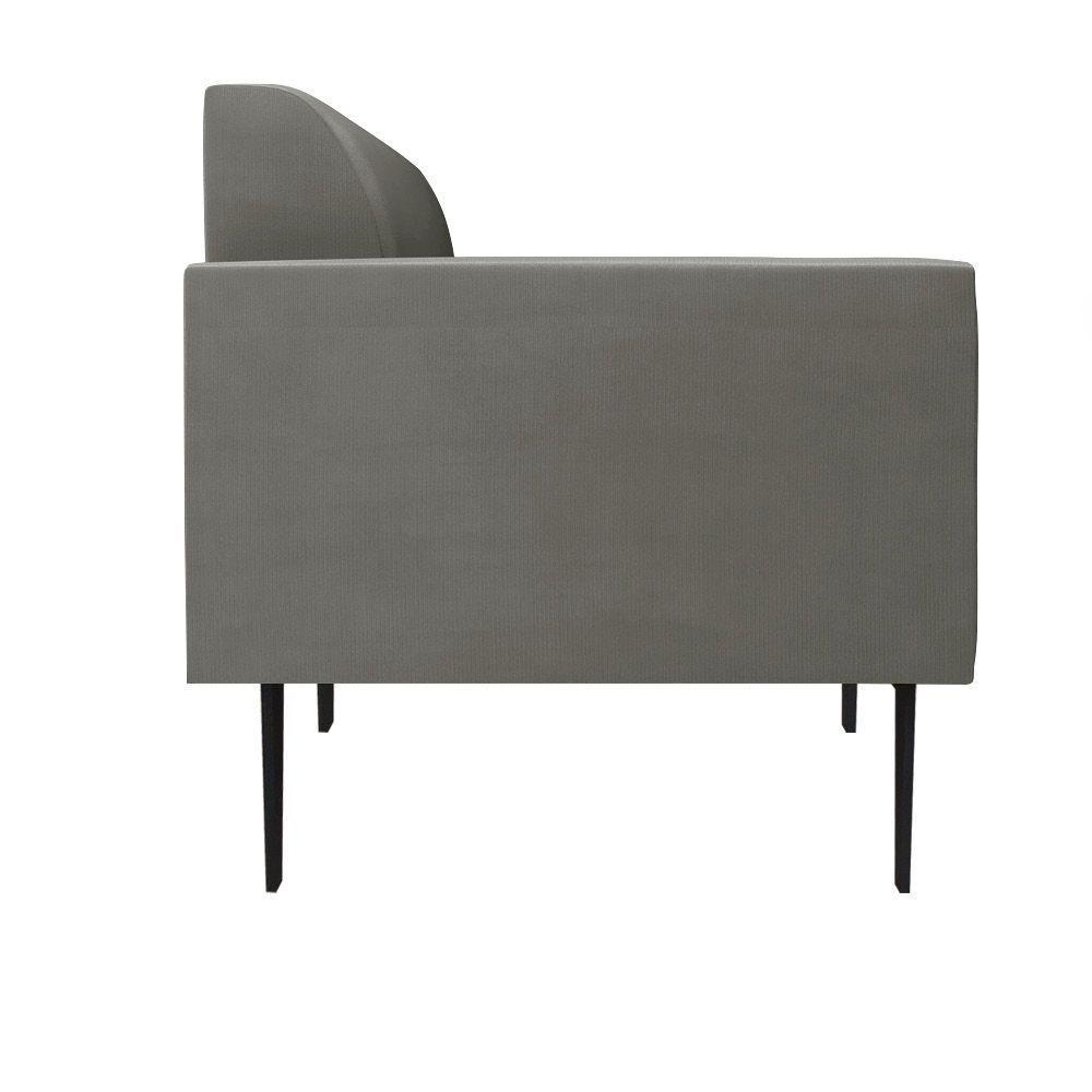 Sofá Namoradeira Pés Villach Marisa Suede D03 - D\'rossi Cor Grafite - 3