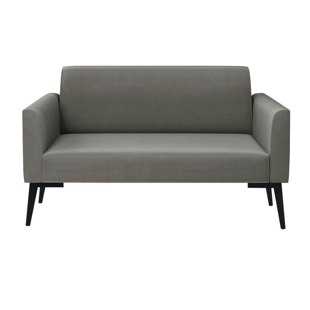 Sofá Namoradeira Pés Villach Marisa Suede D03 - D\'rossi Cor Grafite - 5