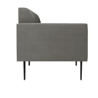 Sofá Namoradeira Pés Villach Marisa Suede D03 - D\'rossi Cor Grafite - 3