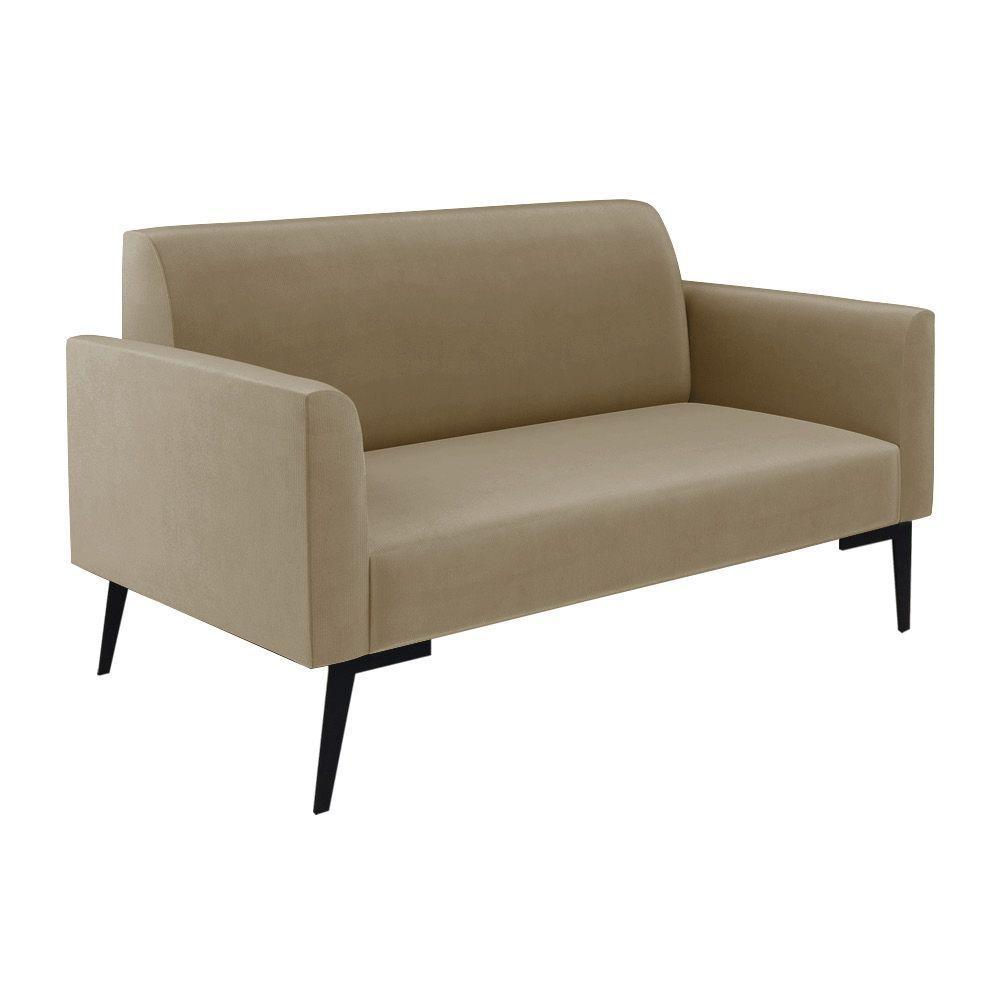 Sofá Namoradeira Com 2 Poltronas Pés Villach Marisa Suede D03 - D\'rossi Cor Marrom Rato - 5