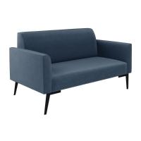 Sofá Namoradeira Com 2 Poltronas Pés Villach Marisa Suede D03 - D\'rossi Cor Azul Marinho - 5