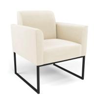 Sofá Namoradeira Com 2 Poltronas Base Industrial Preto Marisa Veludo D03 - D\'rossi Cor Bege - 6