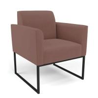 Sofá Namoradeira Com 2 Poltronas Base Industrial Preto Marisa Veludo D03 - D\'rossi Cor Rose - 6
