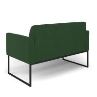 Sofá Namoradeira Com 2 Poltronas Base Industrial Preto Marisa Veludo D03-D\'rossi Cor Verde - 3