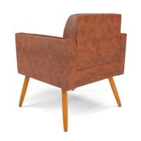 Kit 2 Poltronas Pés Palito Castanho Marisa Corano D03 - D\'rossi Cor Nozes - 5