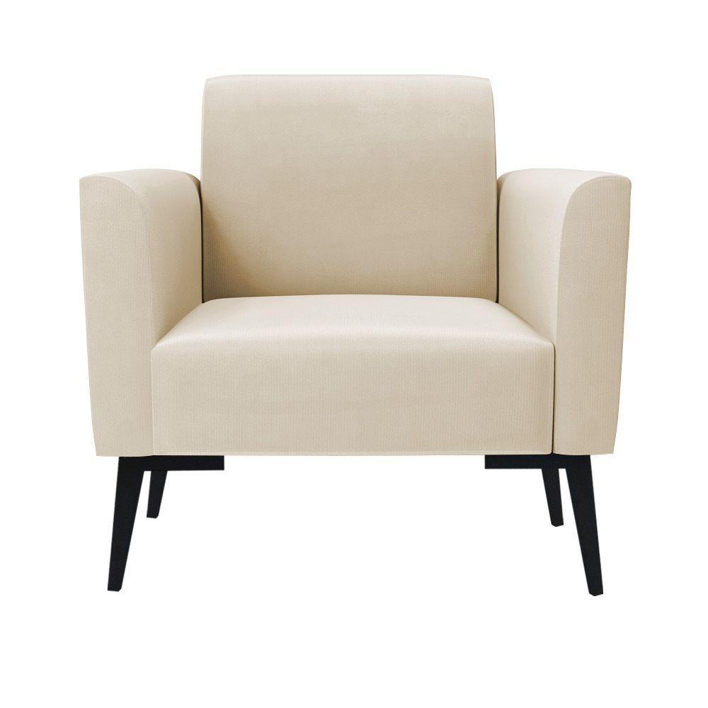 Kit 2 Poltronas Pés Villach Marisa Suede D03 - D\'rossi Cor Bege - 5