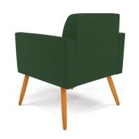 Kit 2 Poltronas Pés Palito Castanho Marisa Veludo D03 - D\'rossi Cor Verde