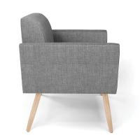 Kit 2 Poltronas Pés Palito Natural Marisa Linho D03 - D\'rossi Cor A26 Grafite - 3