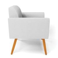 Kit 2 Poltronas Pés Palito Castanho Marisa Linho D03 - D\'rossi Cor A05 Cinza - 7