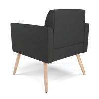 Kit 2 Poltronas Pés Palito Natural Marisa Corino D03 - D\'rossi Cor Preto - 3