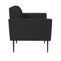 Sofá Namoradeira Com 2 Poltronas Pés Villach Marisa Veludo D03 - D\'rossi Cor Preto - 6