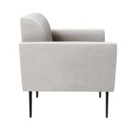 Sofá Namoradeira Com 2 Poltronas Pés Villach Marisa Veludo D03 - D\'rossi Cor Cinza - 7