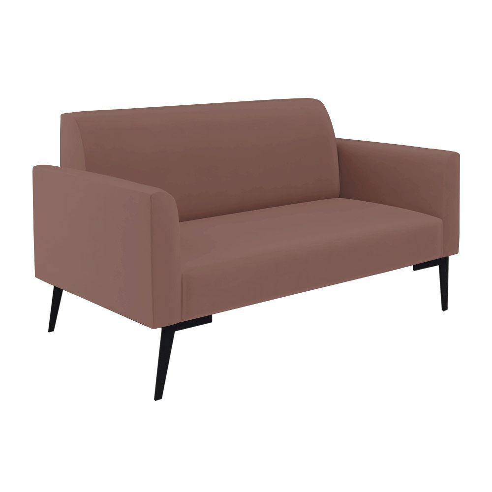 Sofá Namoradeira Com 2 Poltronas Pés Villach Marisa Veludo D03 - D\'rossi Cor Rose - 4