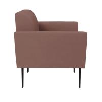 Sofá Namoradeira Com 2 Poltronas Pés Villach Marisa Veludo D03 - D\'rossi Cor Rose - 6