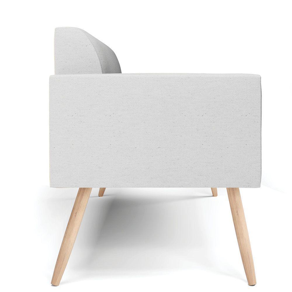 Sofá Namoradeira Pés Palito Natural Marisa Linho D03 - D\'rossi Cor A05 Cinza - 4