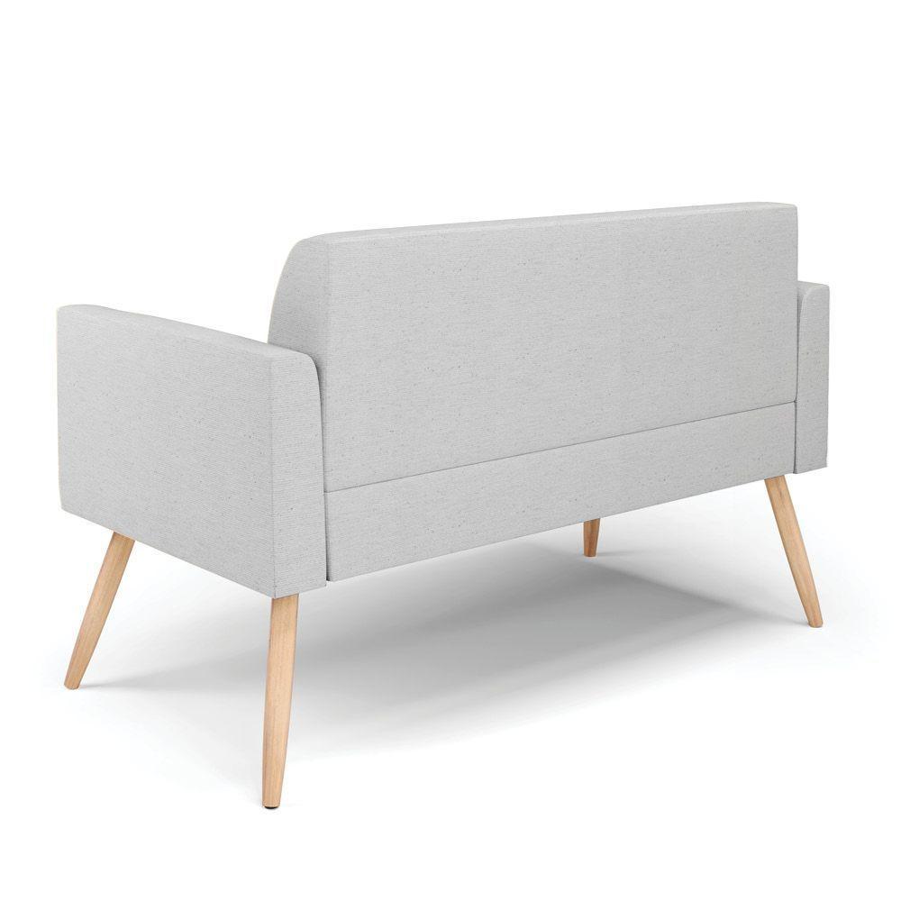 Sofá Namoradeira Pés Palito Natural Marisa Linho D03 - D\'rossi Cor A05 Cinza - 7