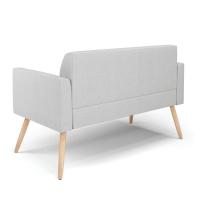 Sofá Namoradeira Pés Palito Natural Marisa Linho D03 - D\'rossi Cor A05 Cinza - 7