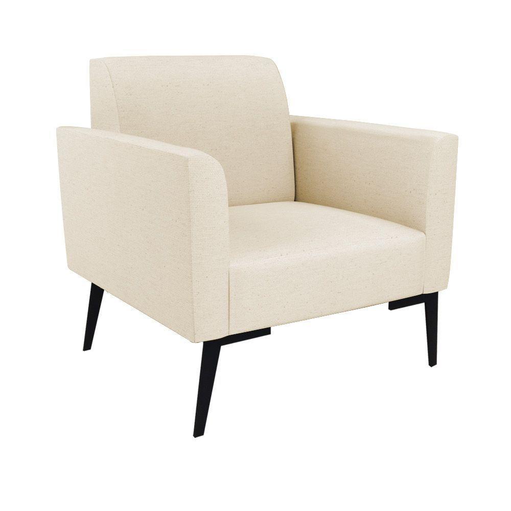 Sofá Namoradeira Com 2 Poltronas Pés Villach Marisa Linho D03 - D\'rossi Cor A19 Bege - 3