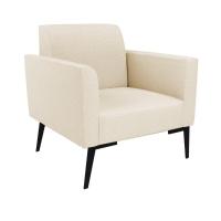 Sofá Namoradeira Com 2 Poltronas Pés Villach Marisa Linho D03 - D\'rossi Cor A19 Bege - 3