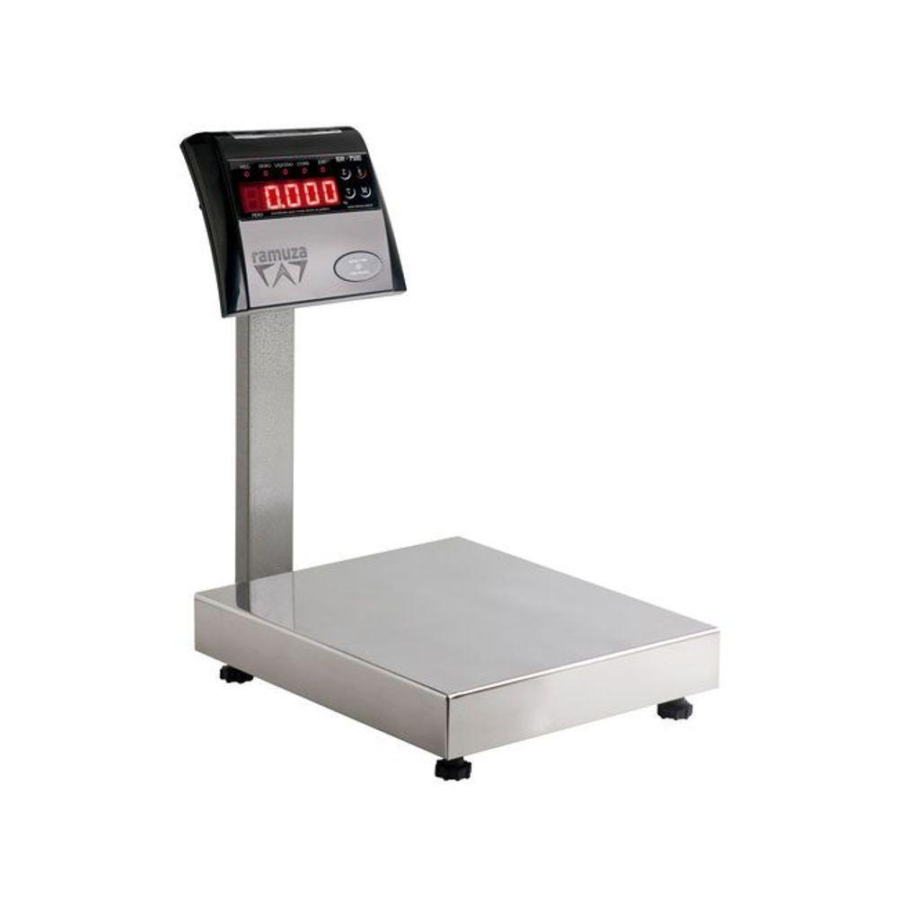 Balança Eletronica 150/50kg 40x28cm Com Coluna Pad Ramuza 2282 - 1