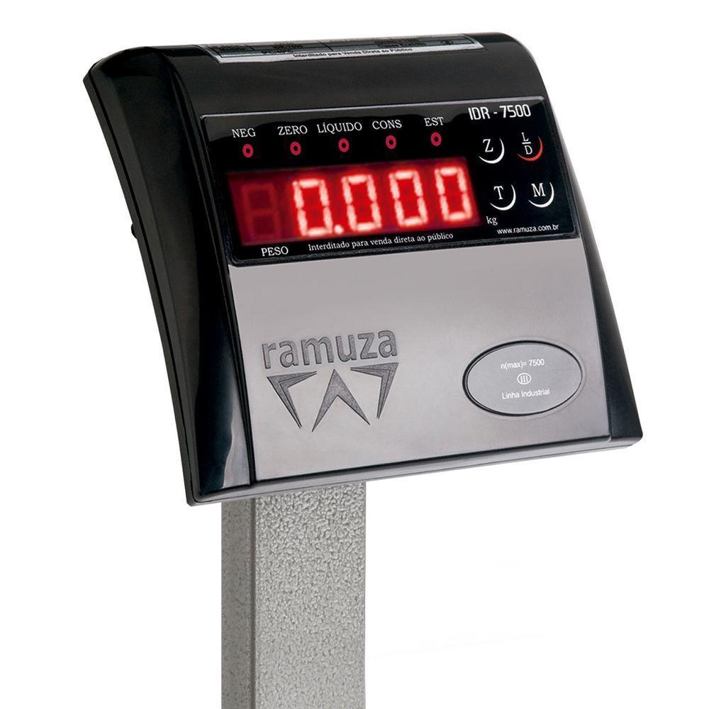 Balança Eletronica 150/50kg 40x28cm Com Coluna Pad Ramuza 2282 - 3